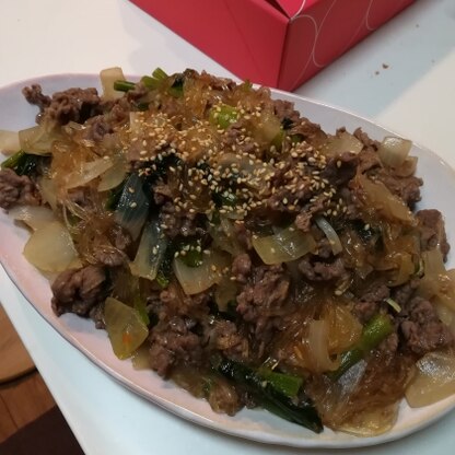 ニラの代わりに小松菜で作ってみました。とっても簡単で美味しくできて、みんな大満足でした♪